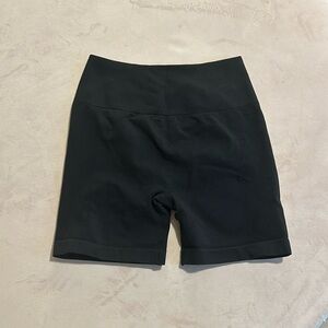 Black Spandex Scrunch Butt Shorts